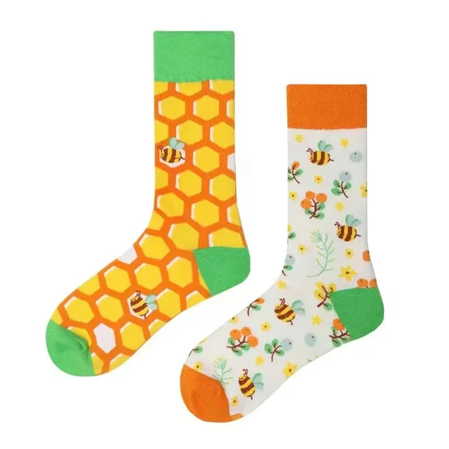 Beehive Mismatched Crew Socks