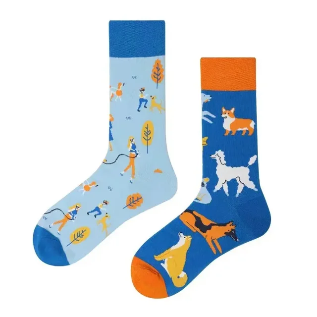 Dog Park Mismatched Crew Socks