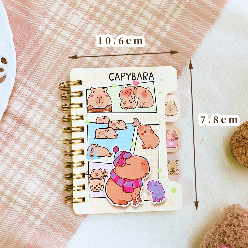 Capybara Mini Tabbed Notebook (4 Designs)