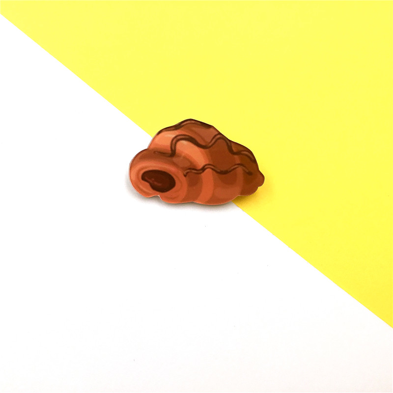 Sweet and Savoury Acrylic Snack Brooches (12 designs) - Ice Cream Cake