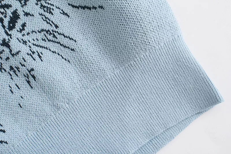 Cat Party Knit Polo Shirt