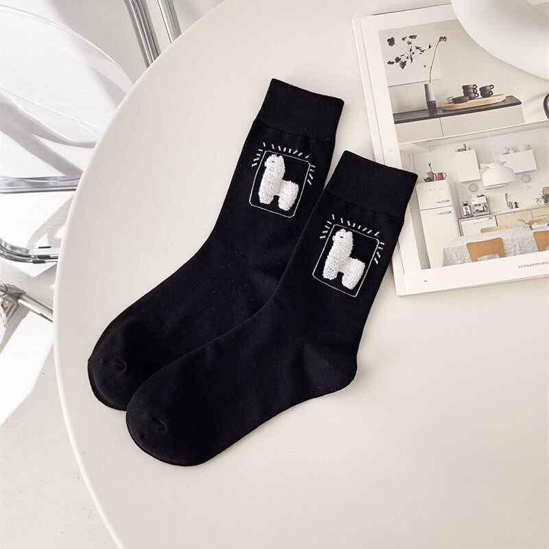 Fluffy Alpaca Crew Socks (3 Colours)