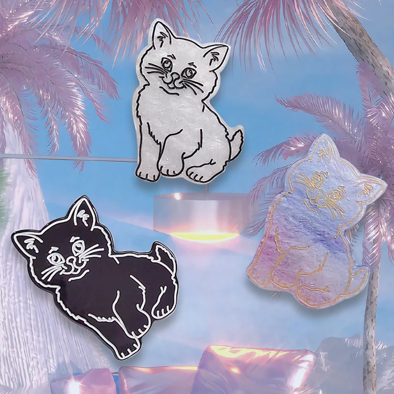 Retro Kitten Hair Clip (3 Colours) - Ice Cream Cake
