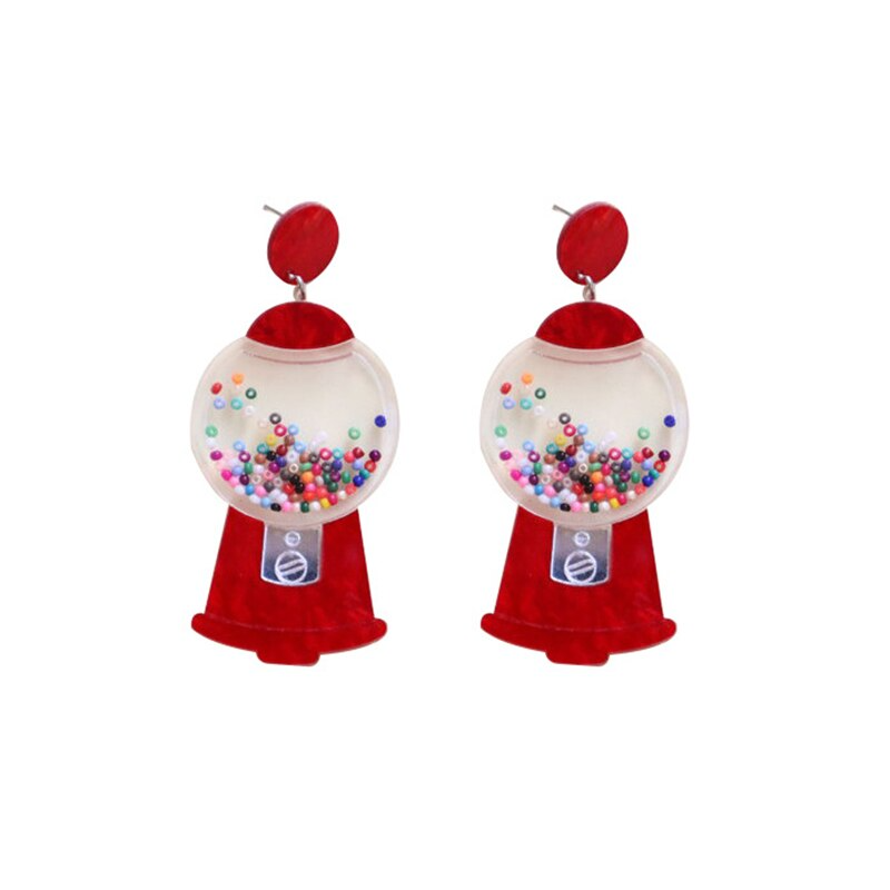 Gum Ball Machine Shaker Dangly Earrings