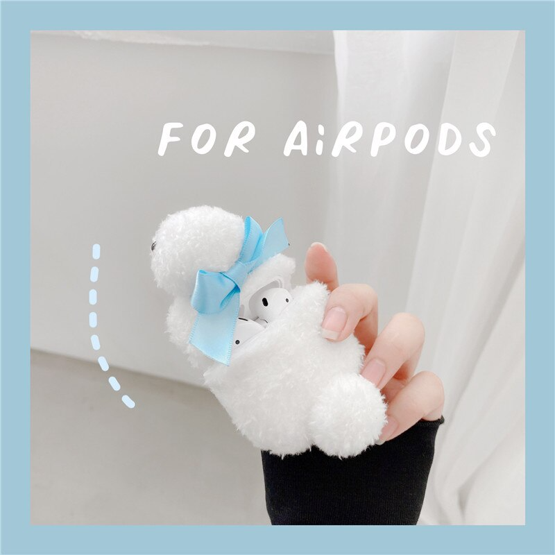 Fluffy Ribbon Ducky Airpod Case Cover