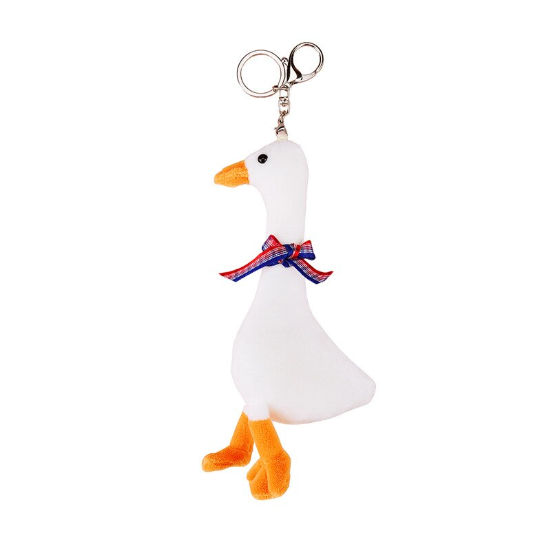 Plush Bow Goose Keychain - Ice Cream Cake