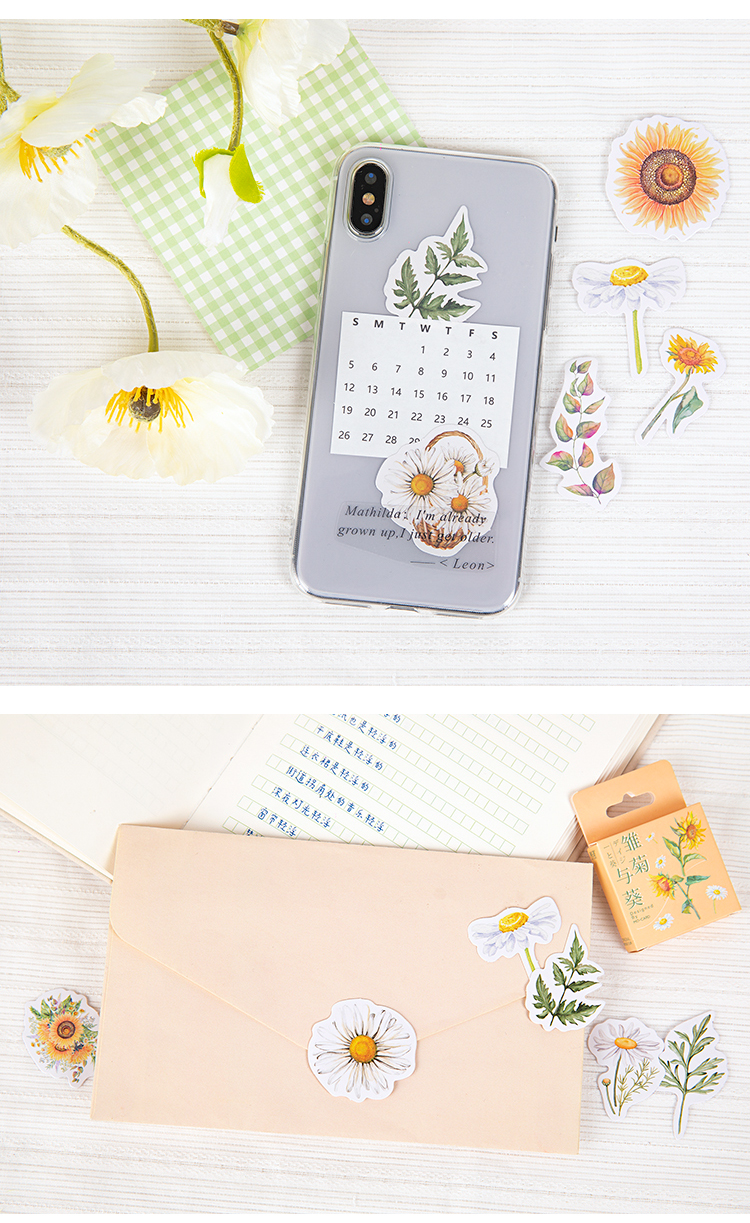 Daisies and Sunflowers Sticker Pack (46pcs)