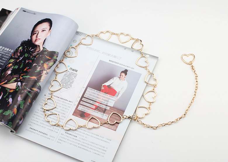 Heart Shaped Chain Belt (2 Colours) - Ice Cream Cake