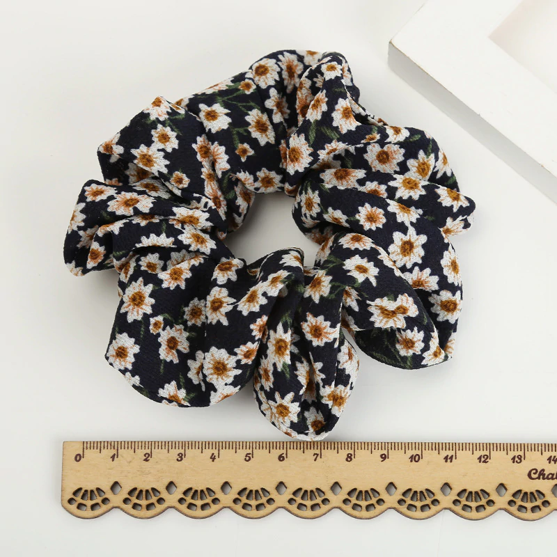 Velvet Daisy Scrunchie (4 Colours) - Ice Cream Cake