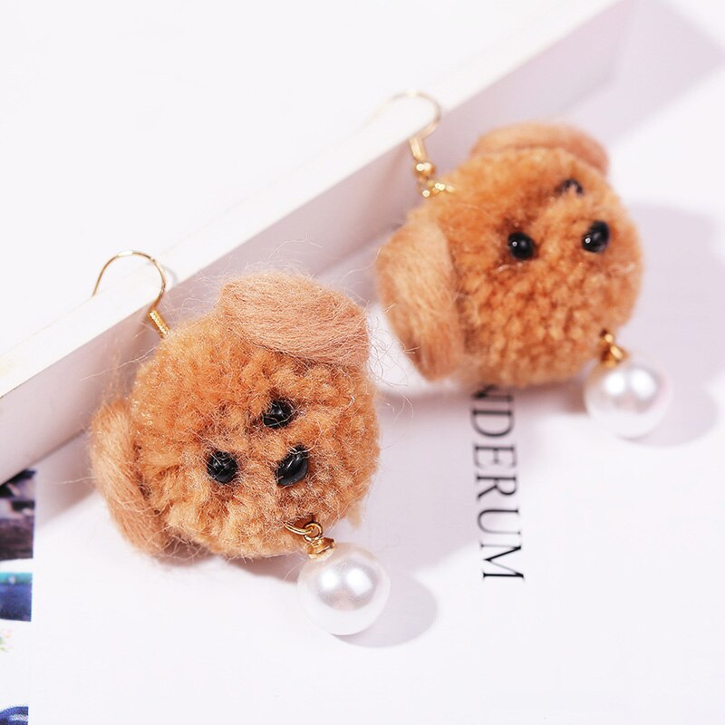 Soft Puppy Face Earrings (5 Colours)