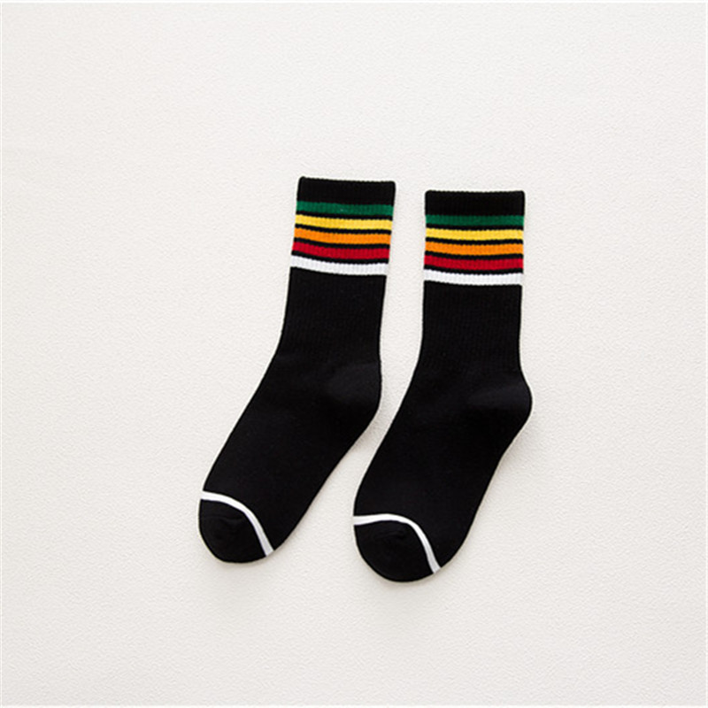 Retro Style Rainbow Cuff Ankle Socks (3 Colours) - Ice Cream Cake