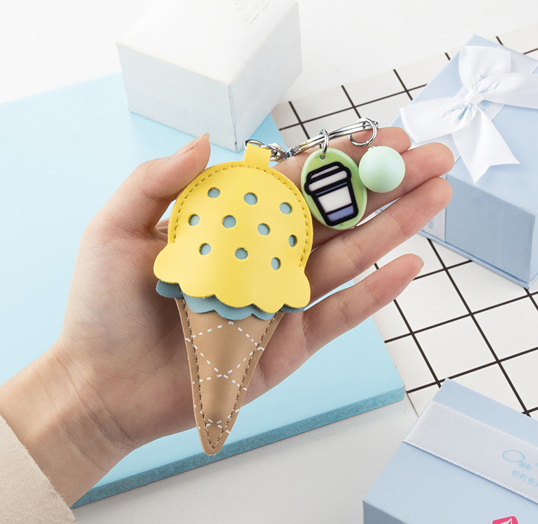 Puffy Ice Cream Keychain (4 Colours)