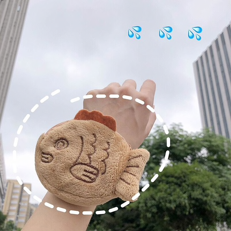 Plush Dorayaki Fish Bun Coin Purse - Ice Cream Cake