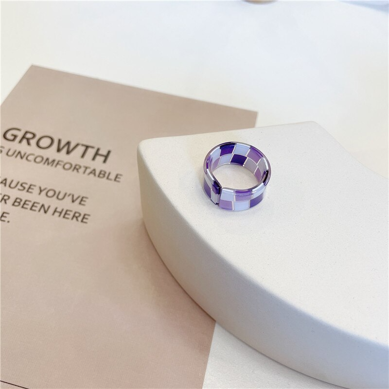 Checkerboard Ring (9 Colours)