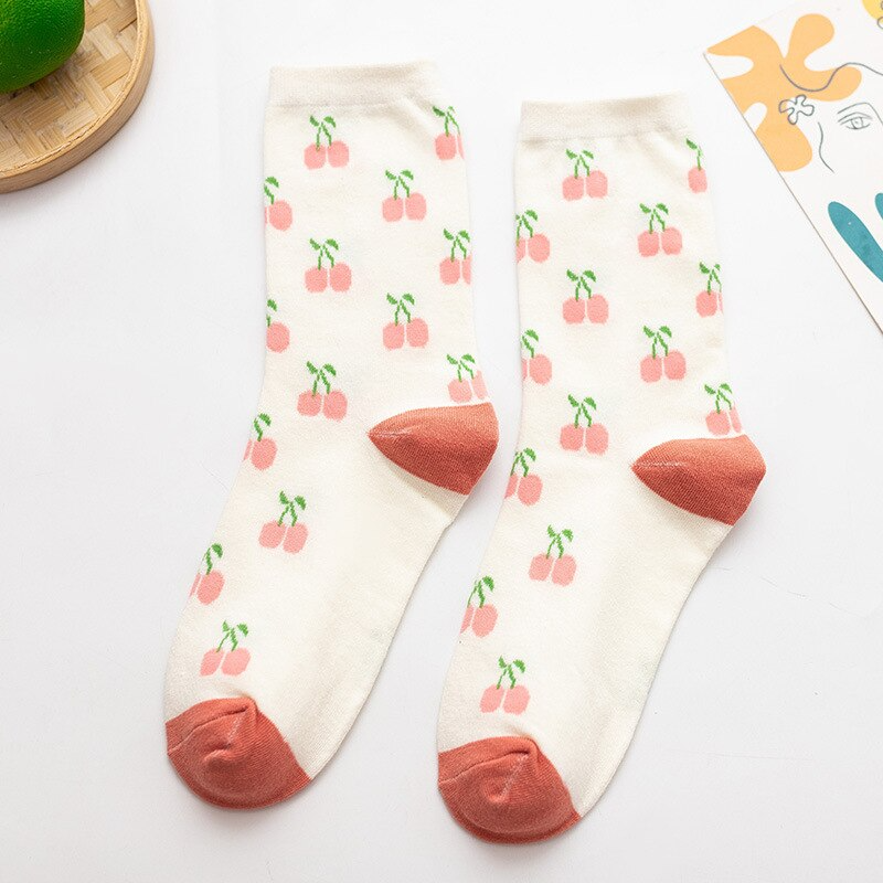 Fruit Pattern Crew Socks (6 Designs)