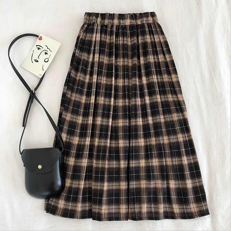 Quinn Check Pleat Skirt (2 Colours)