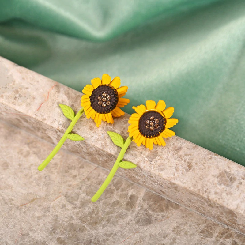 Sunflower earrings