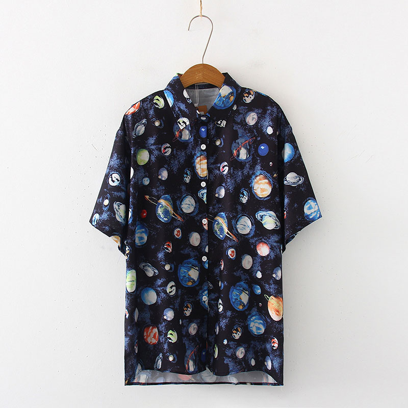 Planet Pattern Blouse