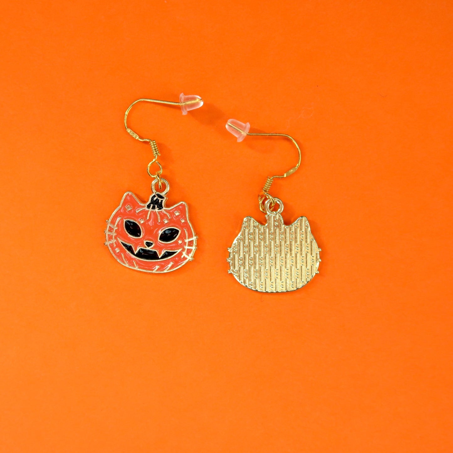 Pumpkin Cat Earrings