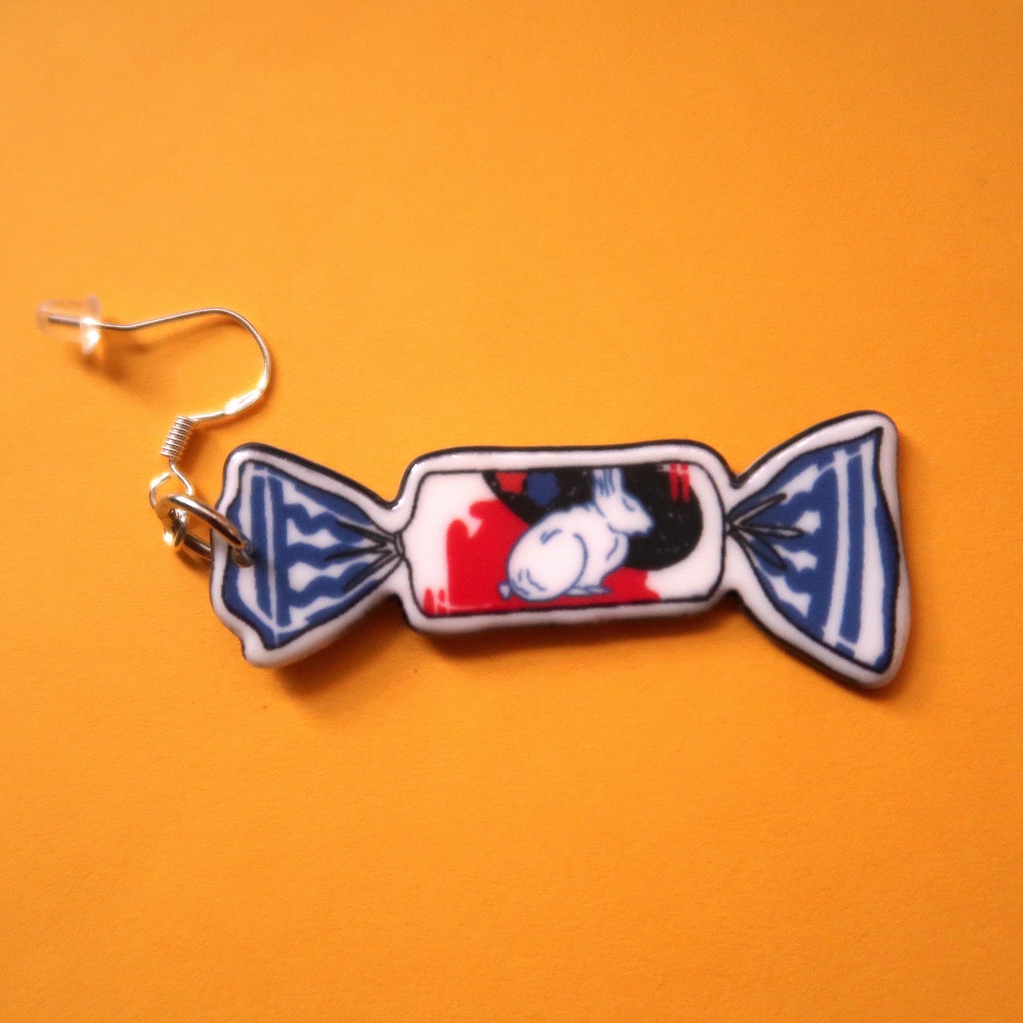 White Rabbit Candy Earrings