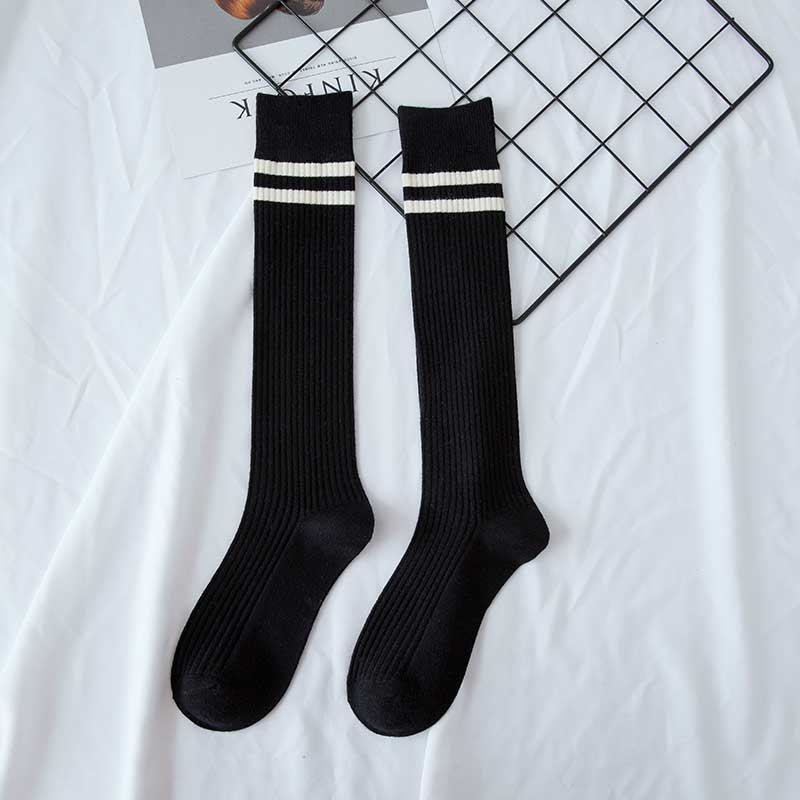 High Vintage Style Stripe Crew Socks (6 Colours)