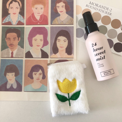 Fluffy Plush Flower Coin Purse (7 Designs) - Ice Cream Cake