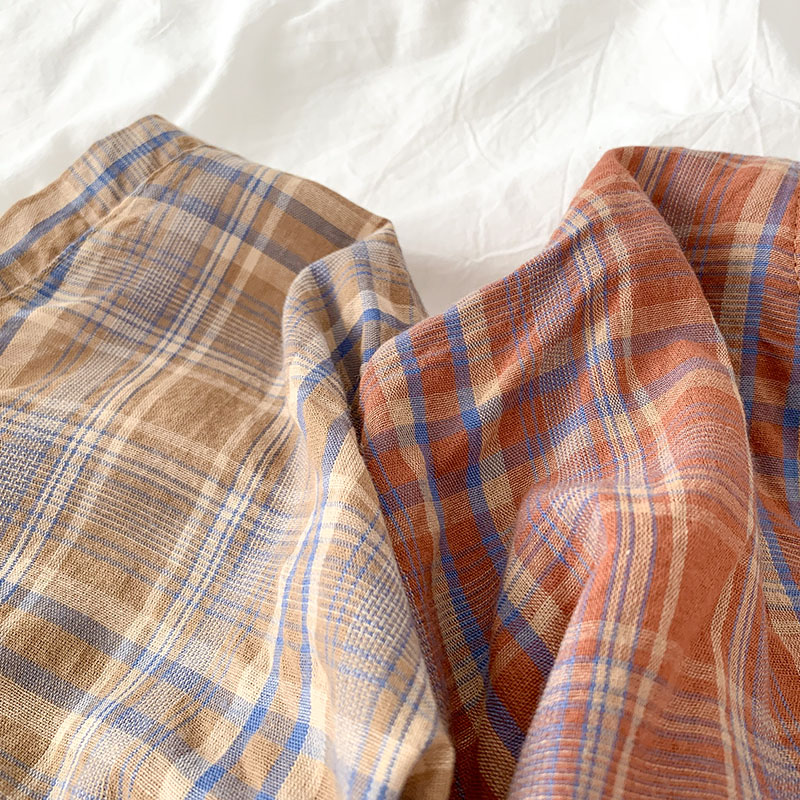 Check Button Peasant Blouse (2 Colours) - Ice Cream Cake