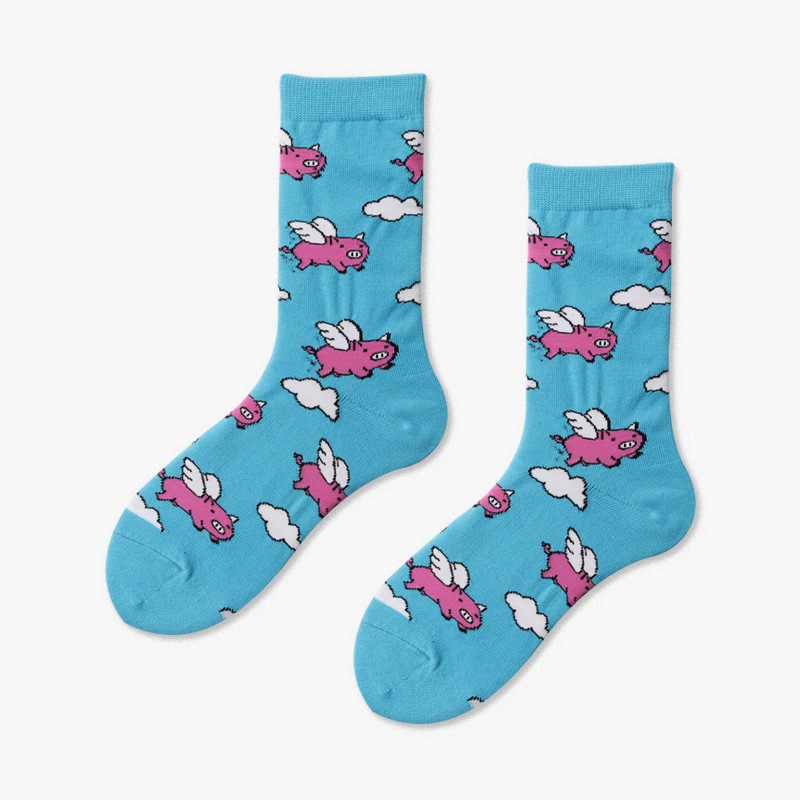 Flying Pig Ankle Socks - Ice Cream Cake