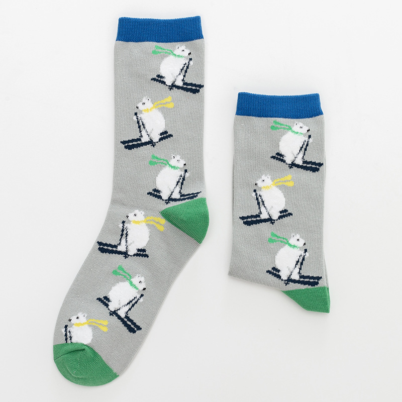 Skiing Polar Bear Crew Socks - Ice Cream Cake