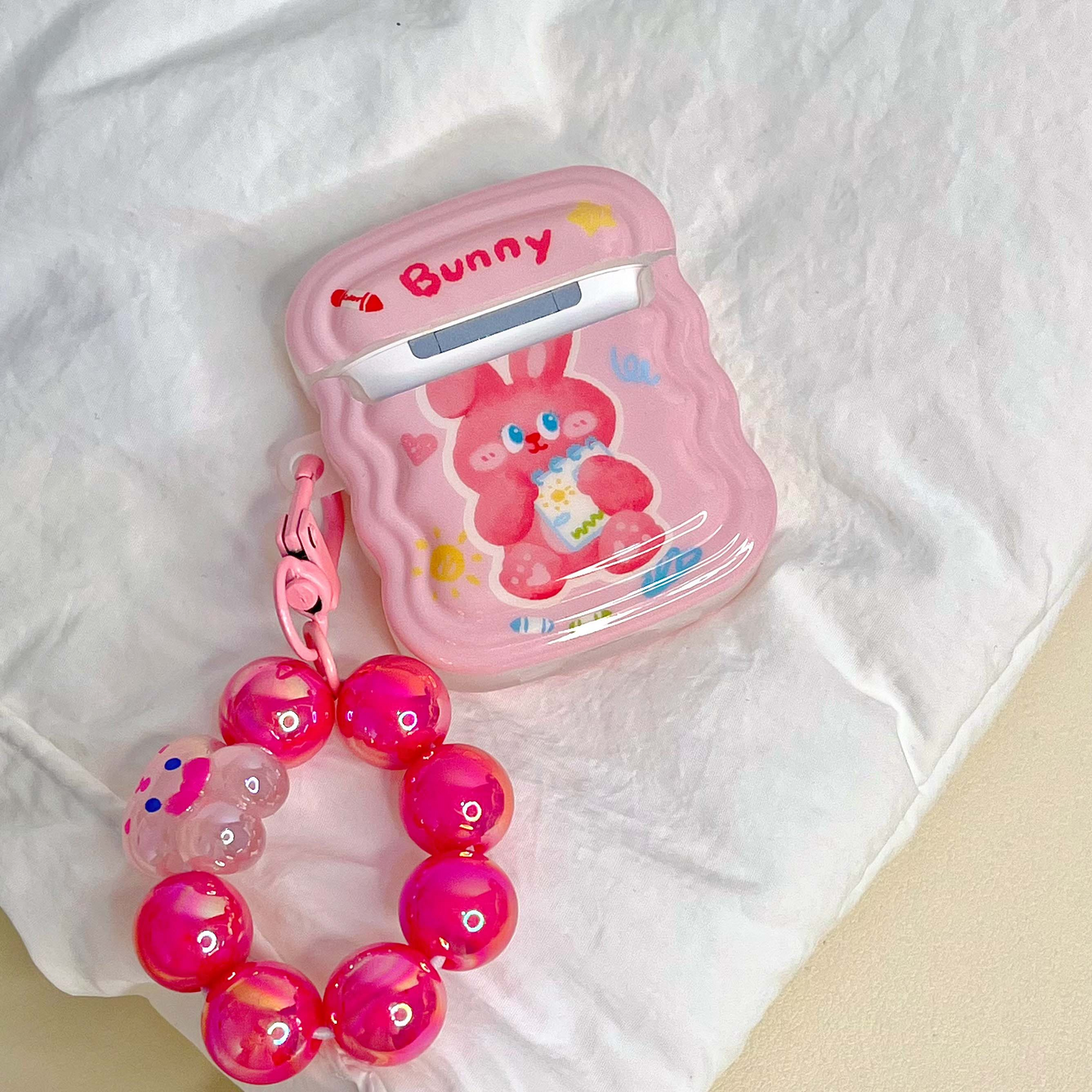 Pink Bunny AirPod Case Cover