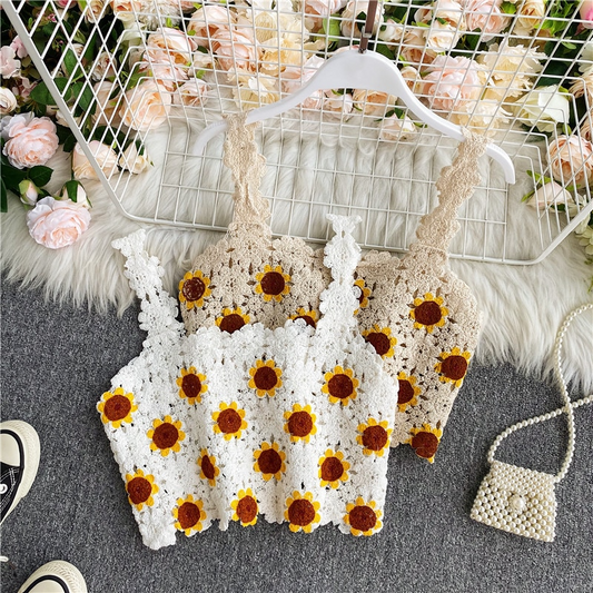 Crochet Daisy Crop Top (2 Colours)