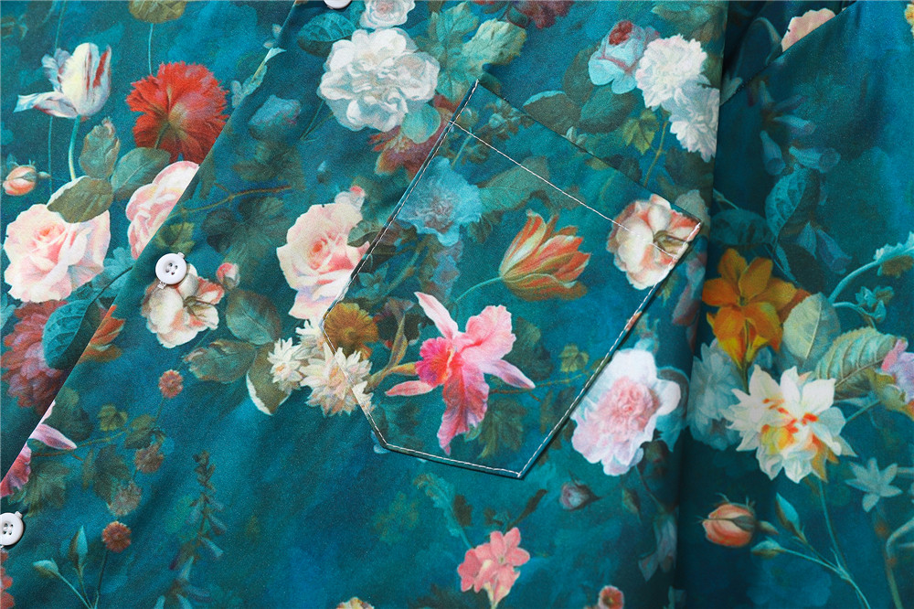 Floral Pattern Short Sleeved Blouse (2 Colours)