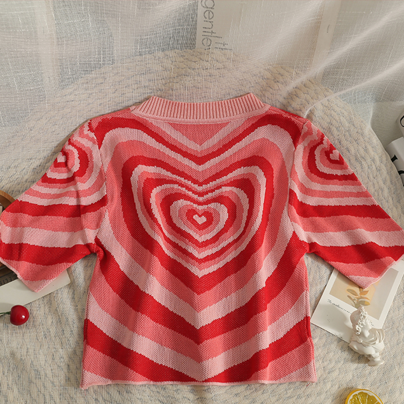 Knitted Heart Pulse Tee (5 Colours)