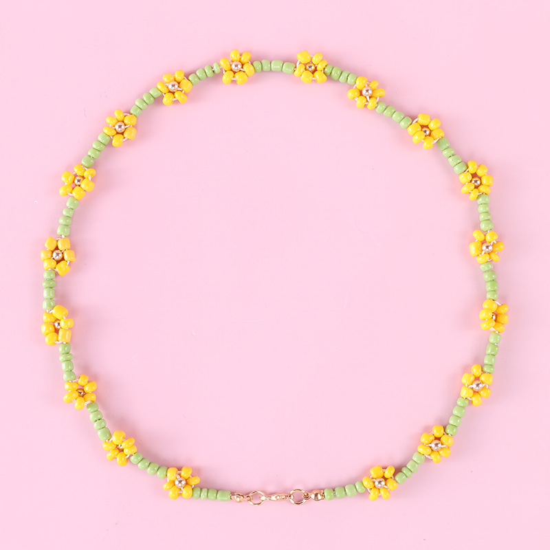 Daisy Beads Necklace and Bracelet Set