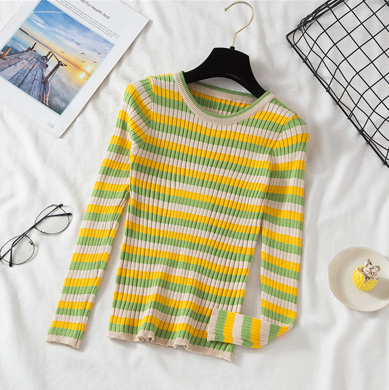 Penny Striped Rib Tee (4 Colours) - Ice Cream Cake