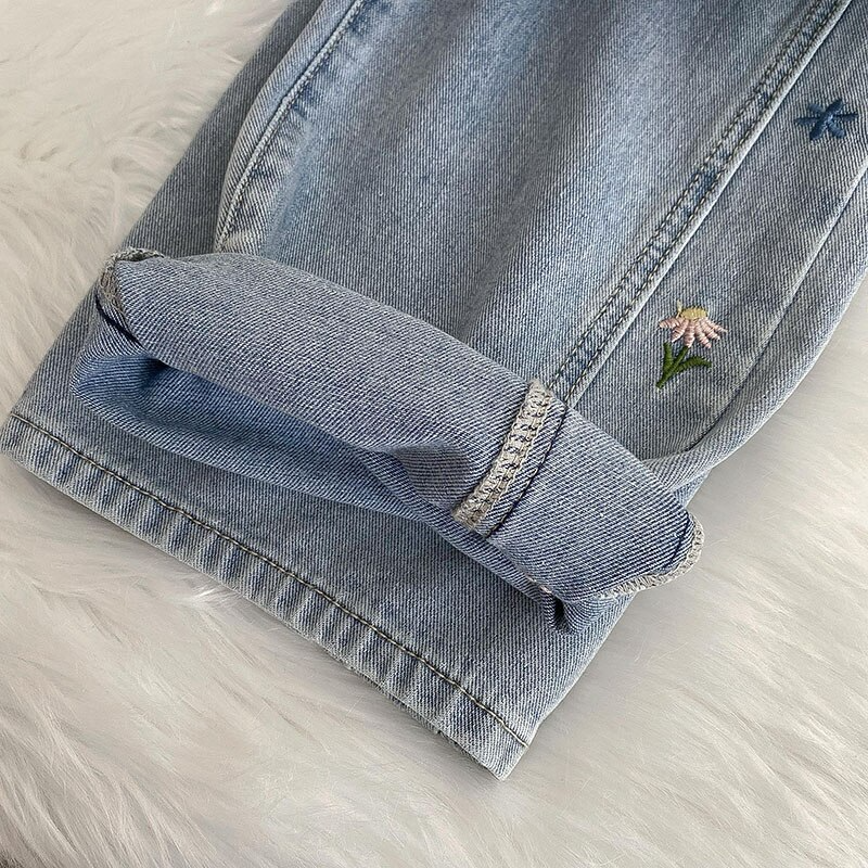 Flower Embroidery Jeans