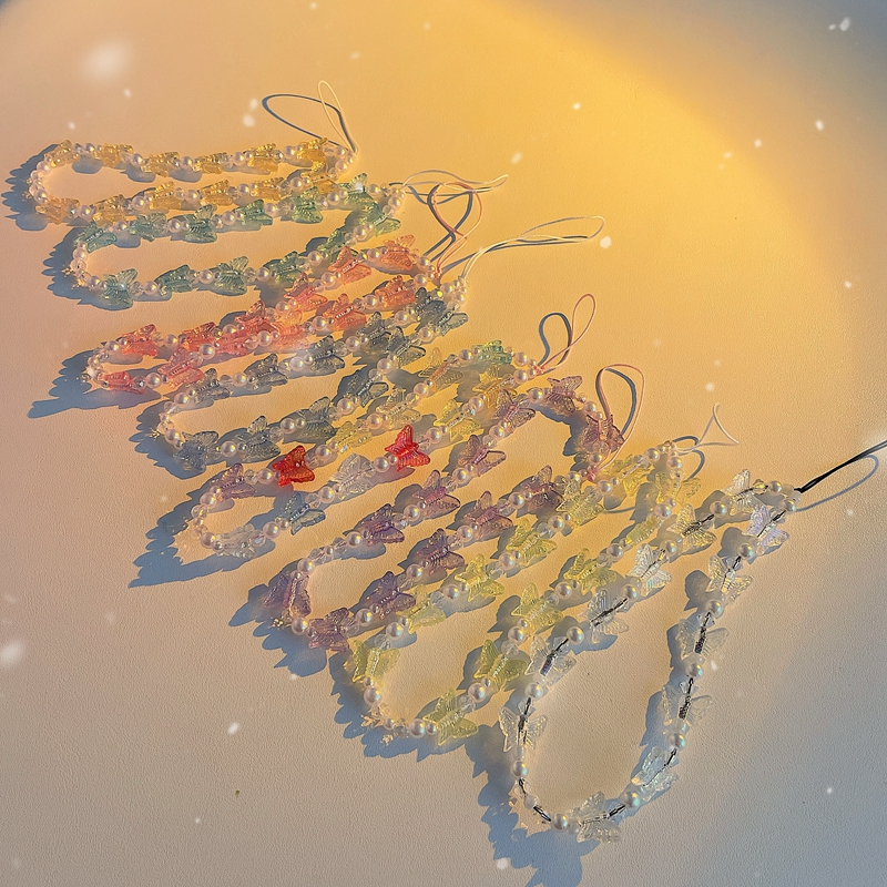 Butterfly Beads Phone Strap (8 Colours)