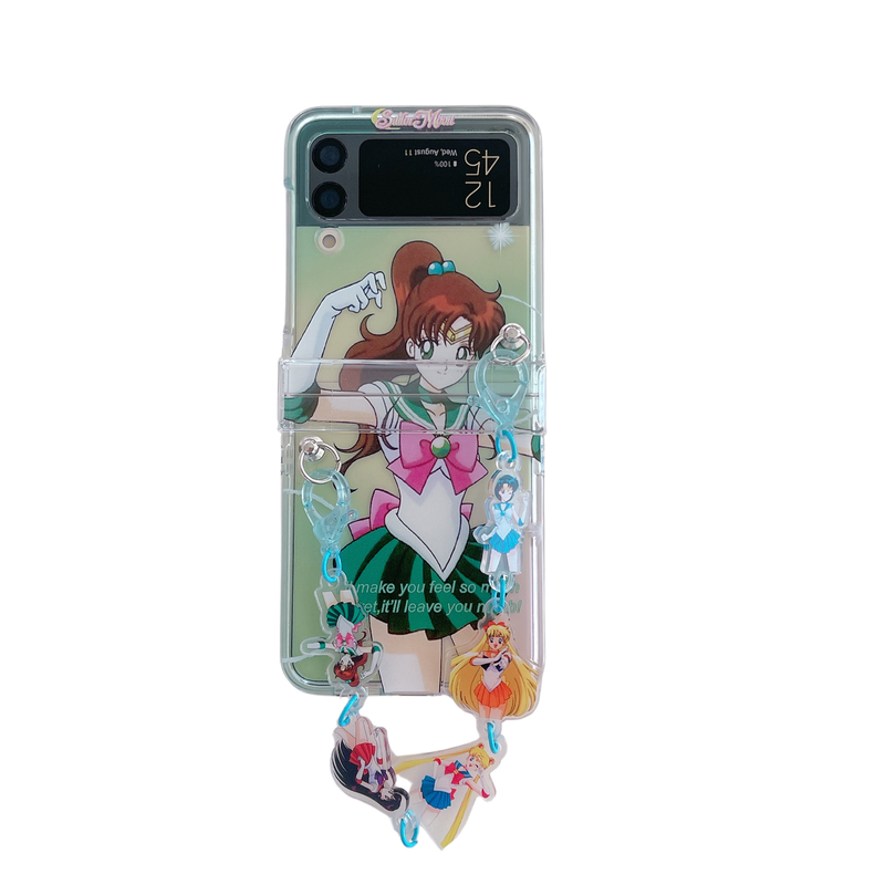 Sailor Scouts Galaxy Z Flip 3 Phone Case With Strap