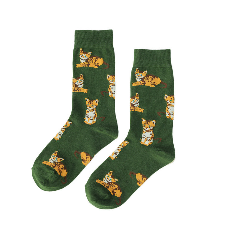 Kitten Pattern Socks (3 Colours) - Ice Cream Cake
