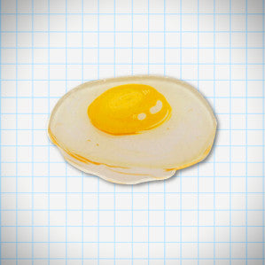 Acrylic Fried Egg Brooch - Ice Cream Cake