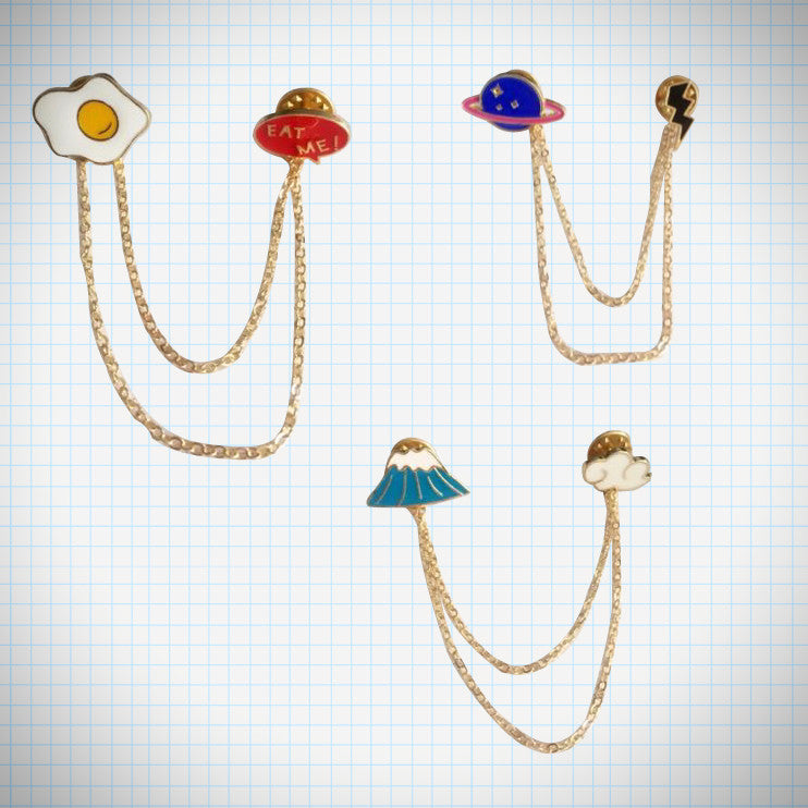 Collar Chain Pin Sets - Ice Cream Cake