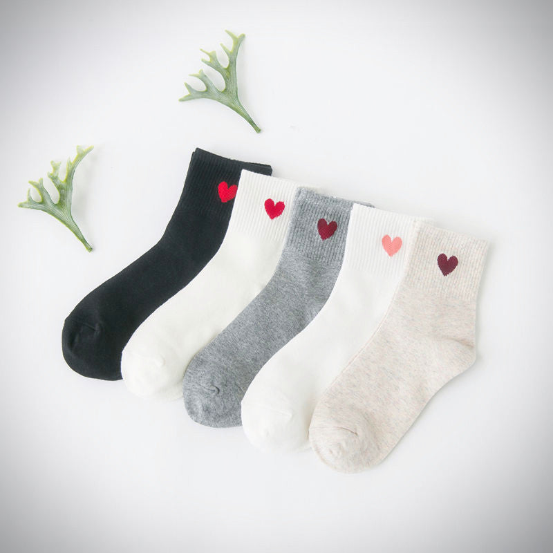 Heart Ankle Socks (5 Colours) - Ice Cream Cake