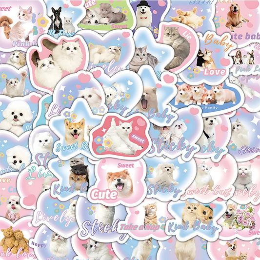 Pastel Pets Sticker Pack (60 Stickers)