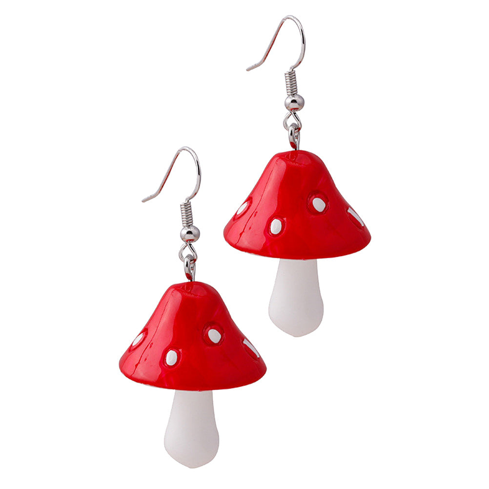 Cap Mushroom Earrings - Ice Cream Cake