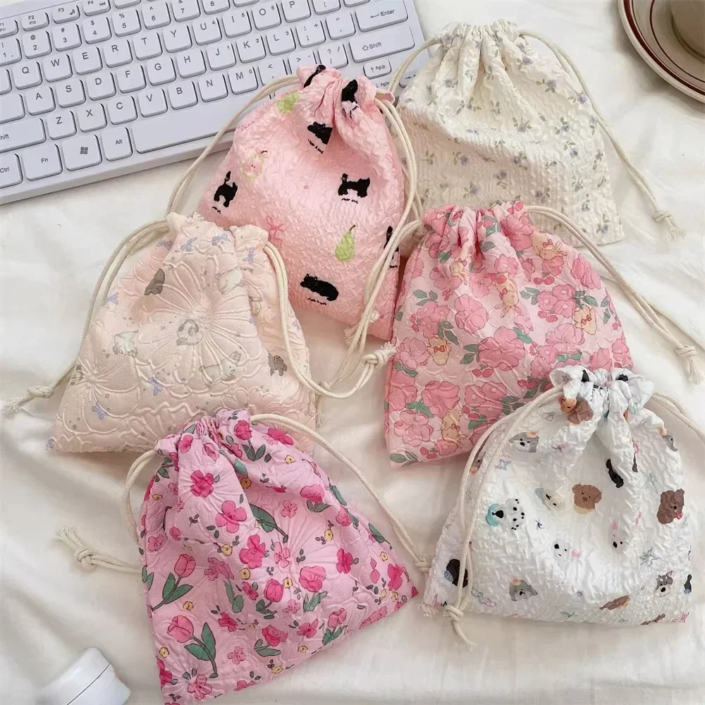 Cottage Grandma Drawstring Pouch (13 Designs) - Ice Cream Cake