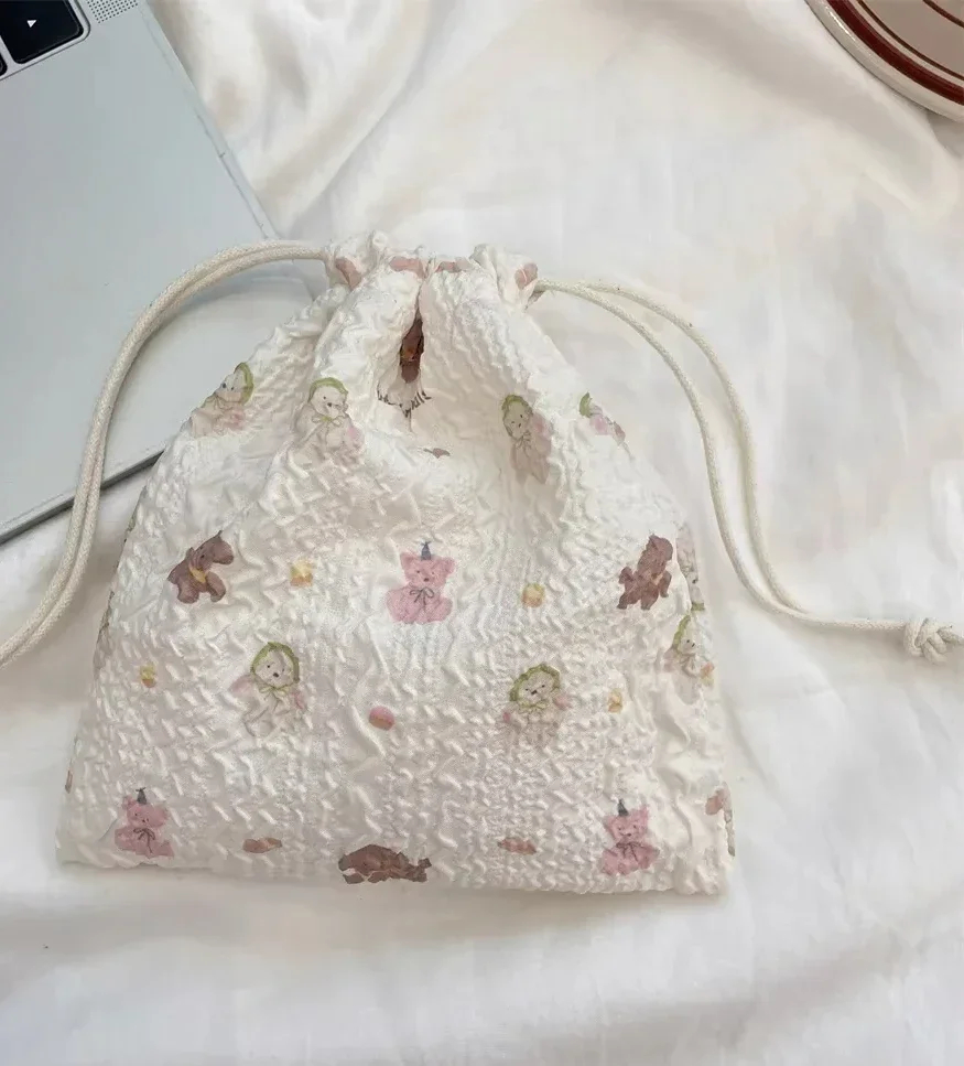 Cottage Grandma Drawstring Pouch (13 Designs) - Ice Cream Cake