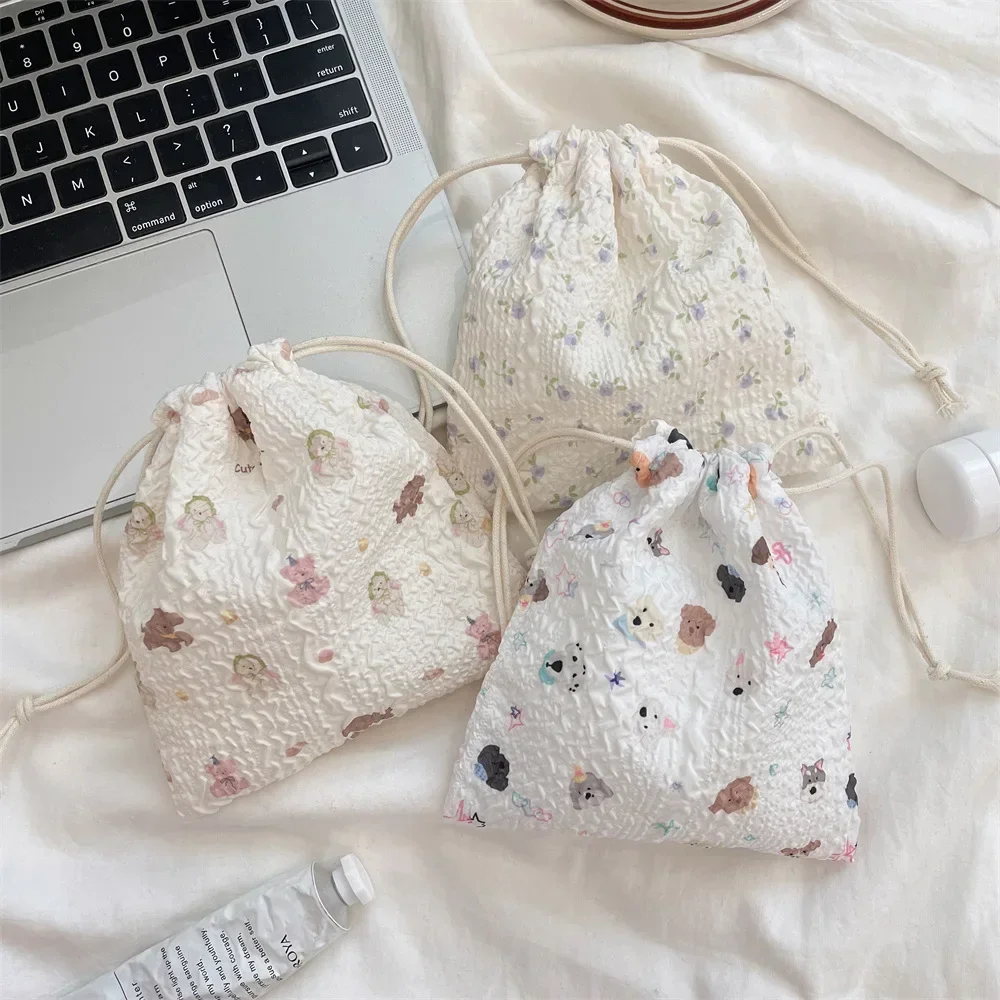 Cottage Grandma Drawstring Pouch (13 Designs) - Ice Cream Cake