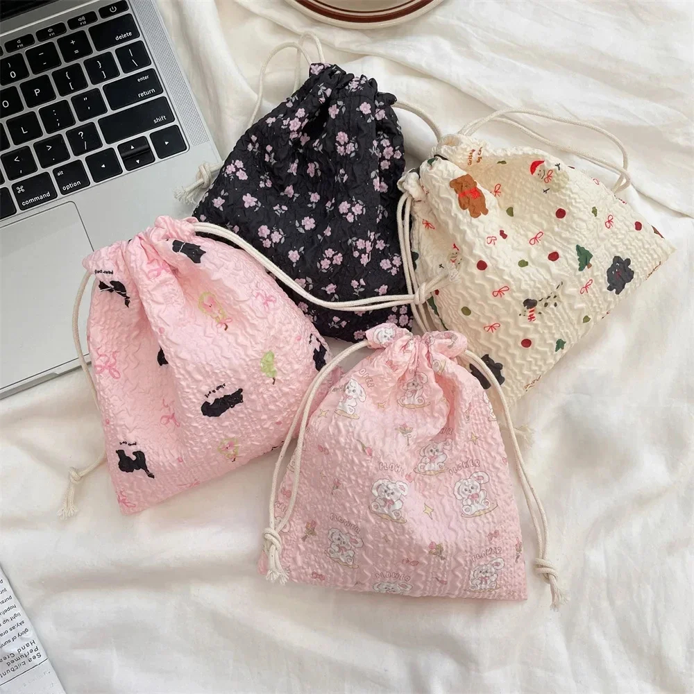 Cottage Grandma Drawstring Pouch (13 Designs) - Ice Cream Cake