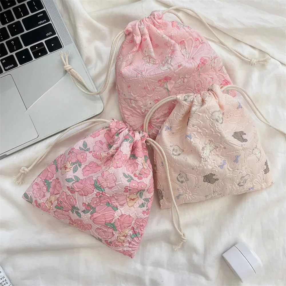 Cottage Grandma Drawstring Pouch (13 Designs) - Ice Cream Cake