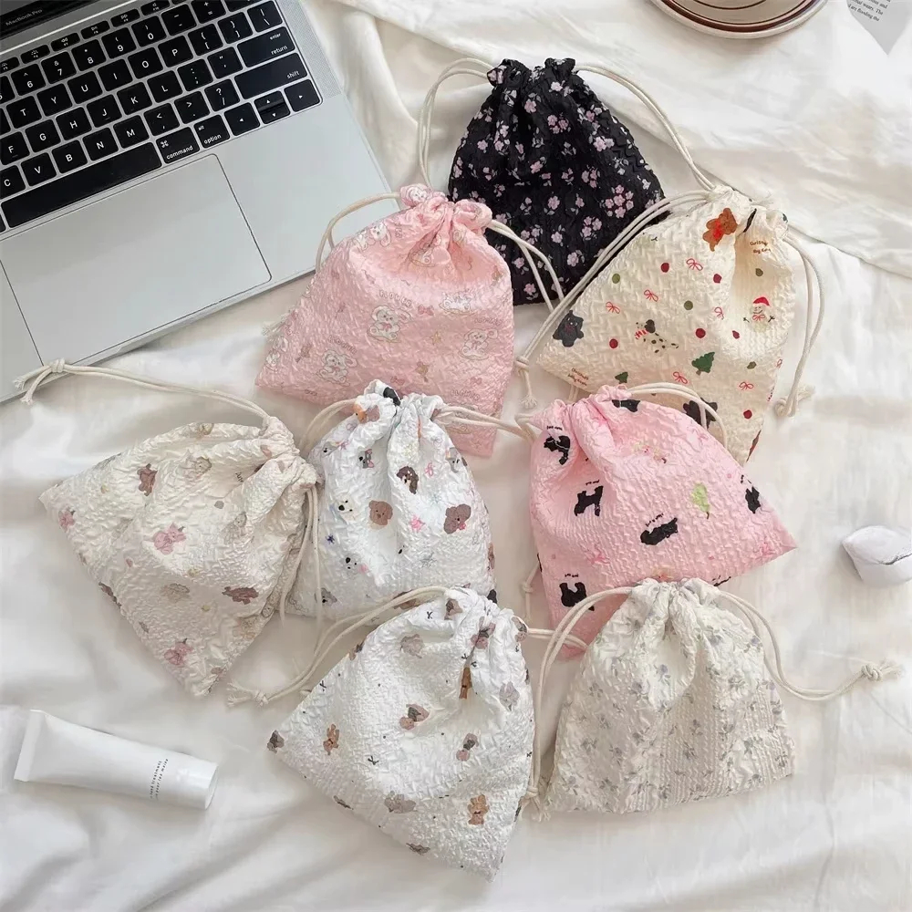 Cottage Grandma Drawstring Pouch (13 Designs) - Ice Cream Cake